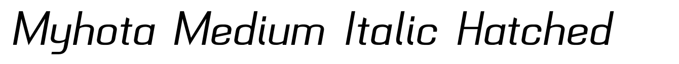 Myhota Medium Italic Hatched image